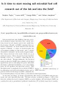 Cover page: Is it time to start moving soil microbial fuel cell research out of the lab and into the field?