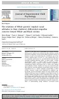 Cover page: The relations of White parents’ implicit racial attitudes to their children’s differential empathic concern toward White and Black victims