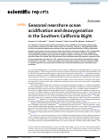 Cover page: Seasonal nearshore ocean acidification and deoxygenation in the Southern California Bight