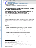 Cover page: Feasibility and preliminary efficacy of acupuncture for angina in an underserved diverse population