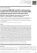 Cover page: A combined NMR, MD and DFT conformational analysis of 9-O-acetyl sialic acid-containing GM3 ganglioside glycan and its 9-N-acetyl mimic