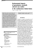 Cover page: Environmental impacts of groundwater overdraft: selected case studies in the southwestern United States