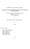 Cover page: Improved Physical Design and Signoff Methodologies for Better Integrated Circuit Design Quality