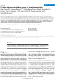 Cover page: Finding disease candidate genes by liquid association