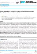 Cover page: Choice-related activity and neural encoding in primary auditory cortex and lateral belt during feature-selective attention.