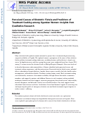 Cover page: Perceived Causes of Obstetric Fistula and Predictors of Treatment Seeking among Ugandan Women: Insights from Qualitative Research.