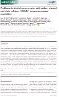 Cover page: Problematic alcohol use associates with sodium channel and clathrin linker 1 (SCLT1) in trauma‐exposed populations