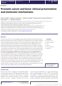 Cover page: Prostate cancer and bone: clinical presentation and molecular mechanisms.