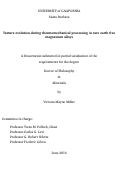 Cover page: Texture evolution during thermomechanical processing in rare earth free magnesium alloys