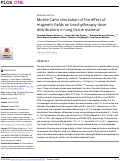 Cover page: Monte Carlo simulation of the effect of magnetic fields on brachytherapy dose distributions in lung tissue material