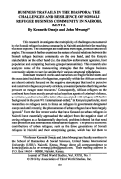 Cover page: BUSINESS TRAVAILS IN THE DIASPORA: THE CHALLENGES AND RESILIENCE OF SOMALI REFUGEE BUSINESS COMMUNITY IN NAIROBI, KENYA