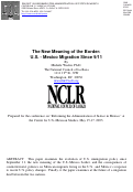 Cover page: The New Meaning of the Border: U.S.-Mexico Migration Since 9/11