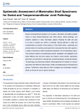 Cover page: Systematic Assessment of Mammalian Skull Specimens for Dental and Temporomandibular Joint Pathology.