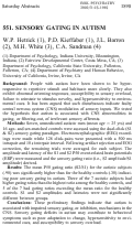 Cover page: Sensory gating in autism
