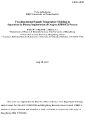 Cover page: Two-dimensional sample temperature modeling in separation by plasma 
implantation of oxygen (SPIMOX) process