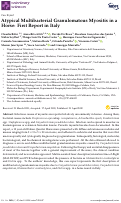 Cover page: Atypical Multibacterial Granulomatous Myositis in a Horse: First Report in Italy