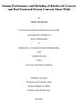 Cover page: Seismic Performance and Modeling of Reinforced Concrete and Post-Tensioned Precast Concrete Shear Walls