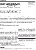 Cover page: Feasibility and Acceptability of the Modified Antiretroviral Treatment Access Study (MARTAS) Intervention Based on a Pilot Study in Ukraine