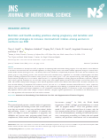 Cover page: Nutrition and health-seeking practices during pregnancy and lactation and potential strategies to increase micronutrient intakes among women in northern Lao PDR