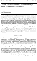 Cover page: Defining Graduate Academic Yiddish Proficiency: Results of an Evidence-Based Study