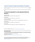 Cover page: A Journey From Appendicitis to a Rare Appendiceal Mucinous Neoplasm.