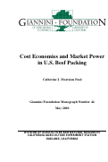 Cover page: Cost Economies and Market Power in U.S. Beef Packing