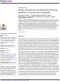 Cover page: Effects of acute low-moderate dose ionizing radiation to human brain organoids