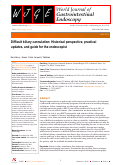 Cover page: Difficult biliary cannulation: Historical perspective, practical updates, and guide for the endoscopist