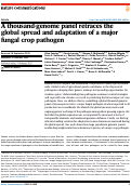 Cover page: A thousand-genome panel retraces the global spread and adaptation of a major fungal crop pathogen