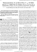 Cover page: Demonstration of an error-free 4 x 10 Gb/s multiuser SPECTS O-CDMA network testbed