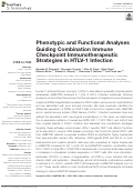 Cover page: Phenotypic and Functional Analyses Guiding Combination Immune Checkpoint Immunotherapeutic Strategies in HTLV-1 Infection