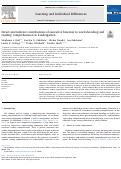 Cover page: Direct and indirect contributions of executive function to word decoding and reading comprehension in kindergarten