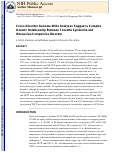 Cover page: Cross-disorder genome-wide analyses suggest a complex genetic relationship between Tourette's syndrome and OCD.