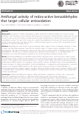 Cover page: Antifungal activity of redox-active benzaldehydes that target cellular antioxidation