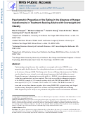 Cover page: Psychometric properties of the Eating in the Absence of Hunger Questionnaire in treatment-seeking adults with overweight and obesity