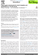 Cover page: Plant zygote development: recent insights and applications to clonal seeds