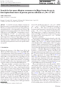 Cover page: Search for low-mass dilepton resonances in Higgs boson decays to four-lepton final states in proton–proton collisions at s=13TeV