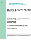 Cover page: Simulation of the GHG Abatement Potentials in the U.S. Building Sector by 2050