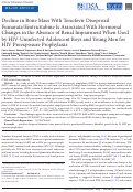 Cover page: Decline in Bone Mass With Tenofovir Disoproxil Fumarate/Emtricitabine Is Associated With Hormonal Changes in the Absence of Renal Impairment When Used by HIV-Uninfected Adolescent Boys and Young Men for HIV Preexposure Prophylaxis.