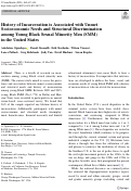 Cover page: History of Incarceration is Associated with Unmet Socioeconomic Needs and Structural Discrimination among Young Black Sexual Minority Men (SMM) in the United States