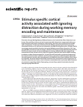 Cover page: Stimulus specific cortical activity associated with ignoring distraction during working memory encoding and maintenance.