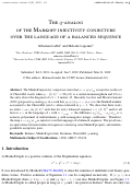 Cover page: The \(q\)-analog of the Markoff injectivity conjecture over the language of a balanced sequence