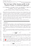 Cover page: The late-type stellar density profile in the Galactic Center: A statistical approach