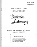 Cover page: METHOD FOR ALIGNMENT OF STRIPPED NUCLEAR EMULSIONS