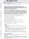 Cover page: Safety, pharmacokinetics, and pharmacodynamics of panobinostat in children, adolescents, and young adults with relapsed acute myeloid leukemia