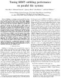 Cover page: Tuning HDF5 subfiling performance on parallel file systems