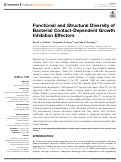 Cover page: Functional and Structural Diversity of Bacterial Contact-Dependent Growth Inhibition Effectors