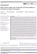 Cover page: Daily activity profiles over the lifespan of female medflies as biomarkers of aging and longevity