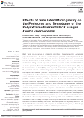 Cover page: Effects of Simulated Microgravity on the Proteome and Secretome of the Polyextremotolerant Black Fungus Knufia chersonesos