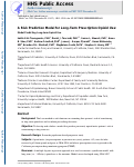 Cover page: A Risk Prediction Model for Long-term Prescription Opioid Use.